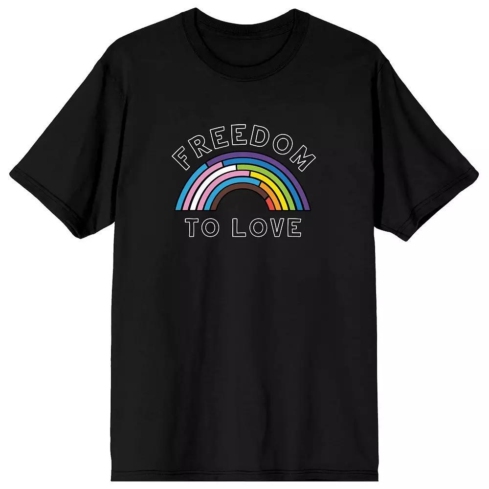 Men's Pride Freedom To Love Tee, Size: Small, Black Product Image