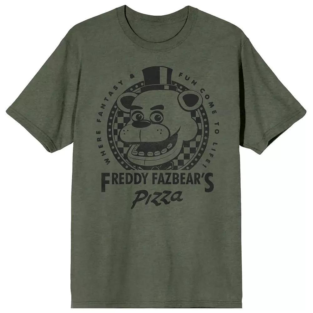Men's Five Nights At Freddy's Freddy Fazbear's Pizza Shop Graphic Tee, Size: Small, Green Product Image