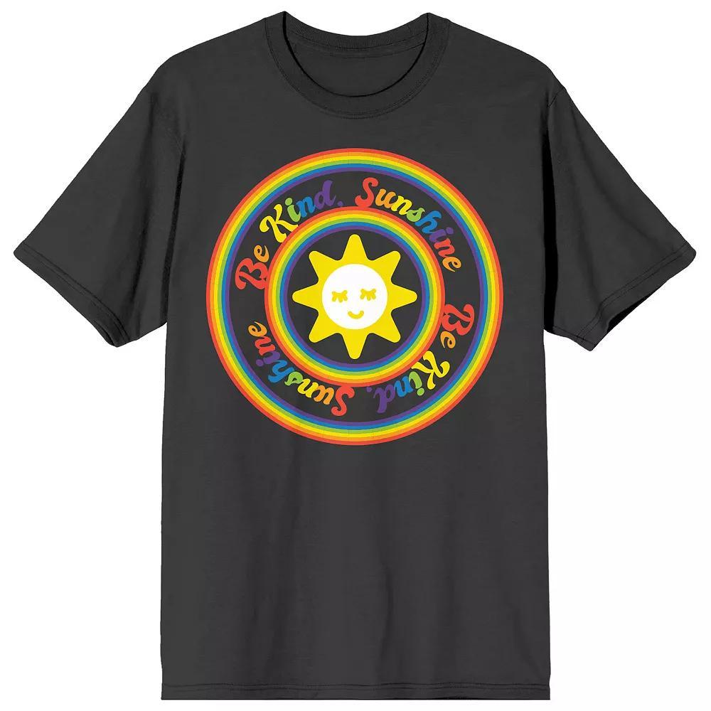 Men's Pride Be Kind Sunshine Tee, Size: Large, Black Product Image