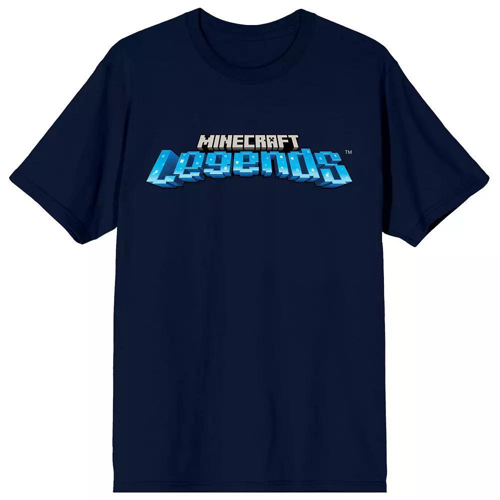Men's Minecraft Legends Logo Short Sleeve Graphic Tee, Size: Large, Blue Product Image