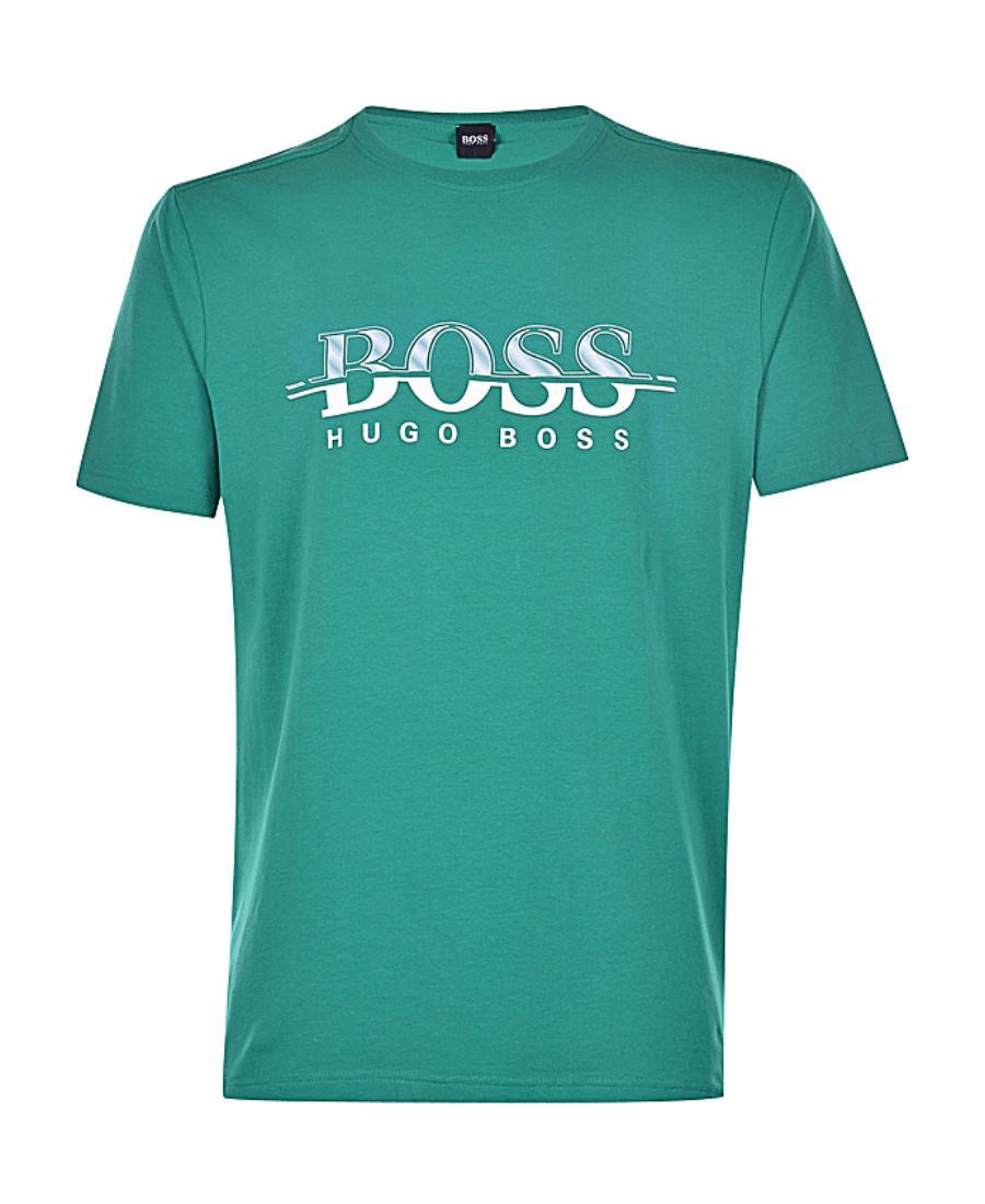 HUGO BOSS Printed Logo Short Sleeved T-shirt In Green Product Image