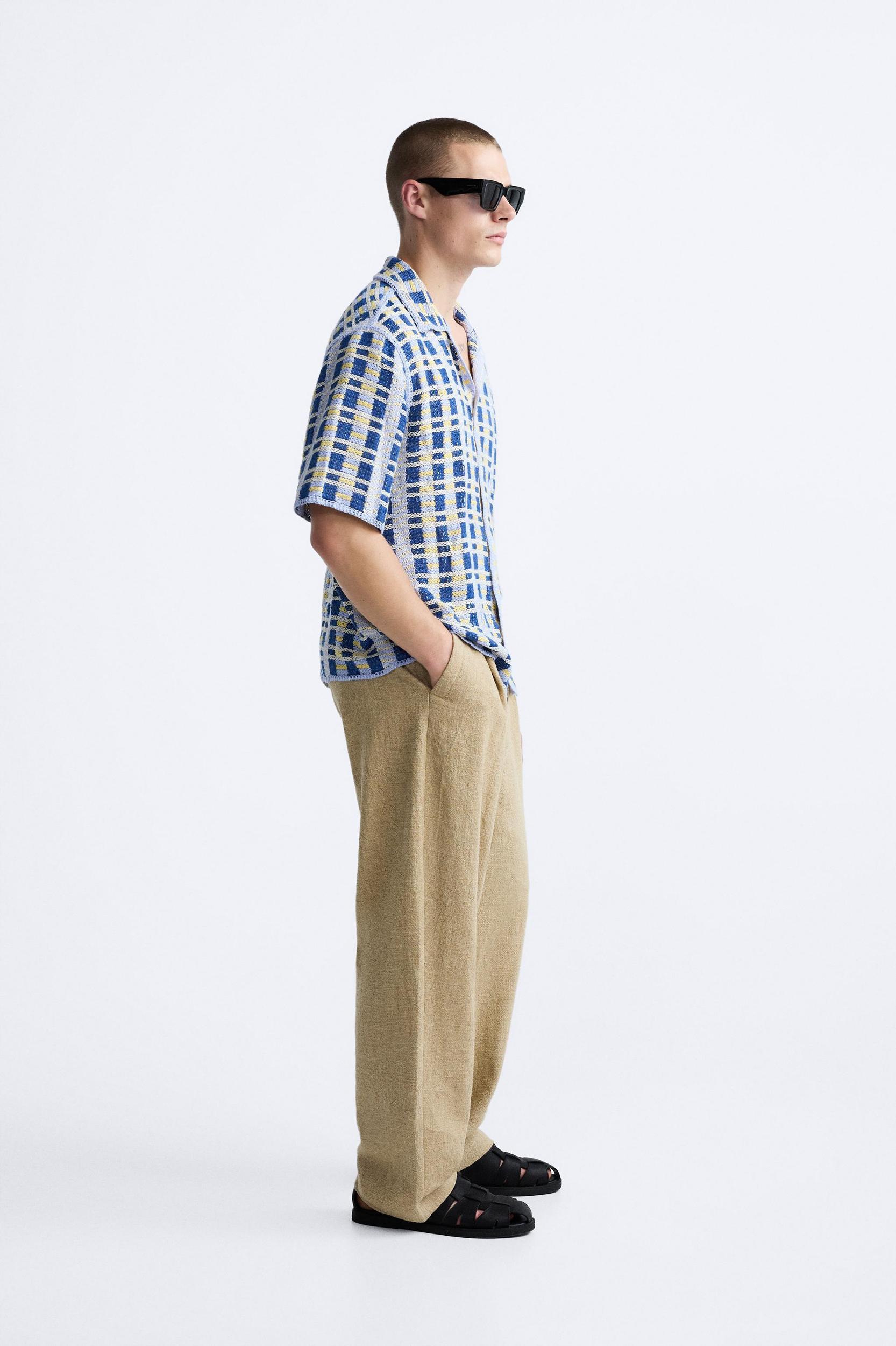 GEOMETRIC CROCHET SHIRT Product Image