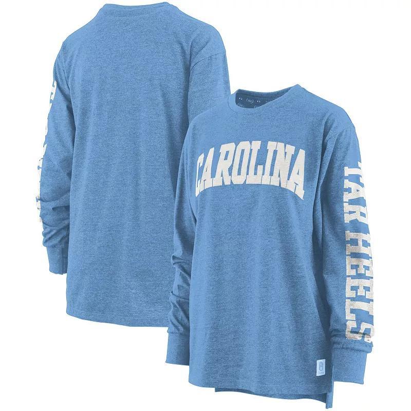 Women's Pressbox Carolina Blue North Carolina Tar Heels Plus Size Two-Hit Canyon Long Sleeve T-Shirt, Size: PLUS 3XL, Light Product Image