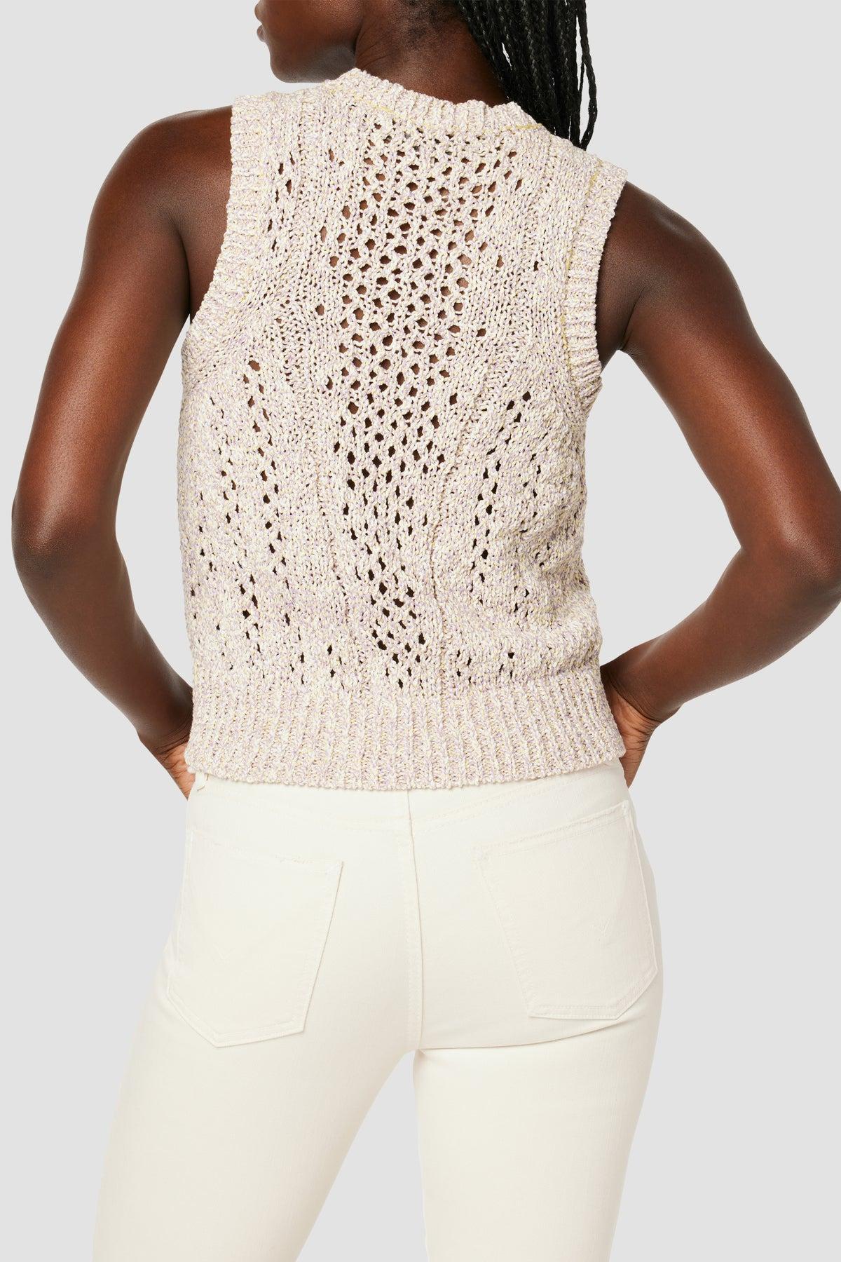 Crewneck V-Stitch Sweater Tank Female Product Image