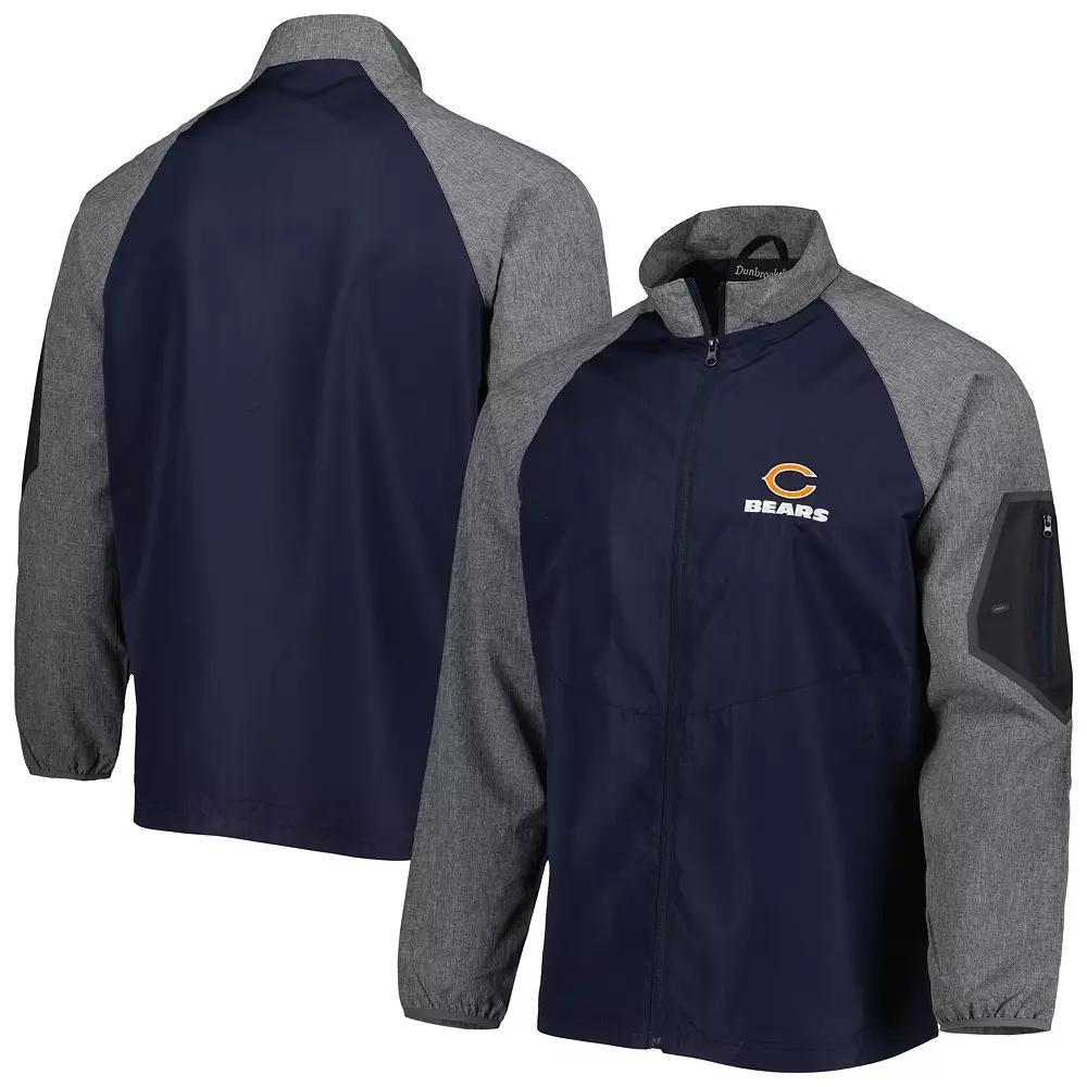 Men's Dunbrooke Navy Chicago Bears Hurricane Raglan Full-Zip Windbreaker Jacket, Size: Small, Blue Product Image