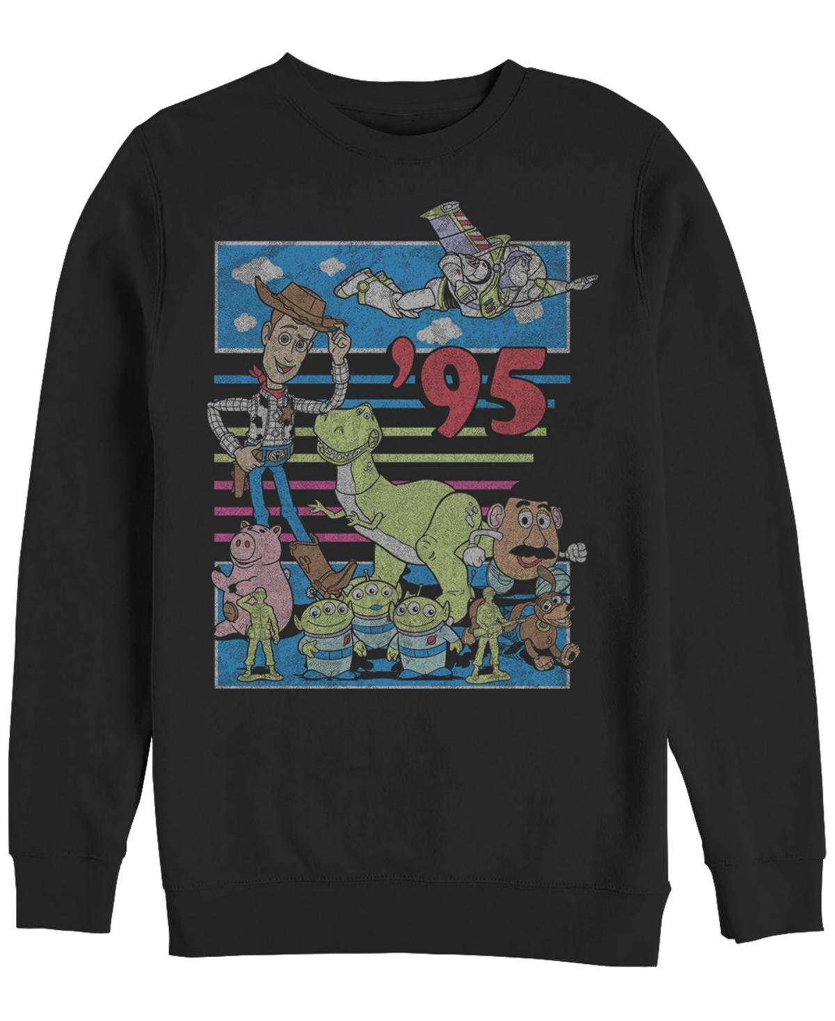 Disney / Pixar's Toy Story Men's 95 Retro Distressed Colorful Sweatshirt, Size: XXL, Black Product Image
