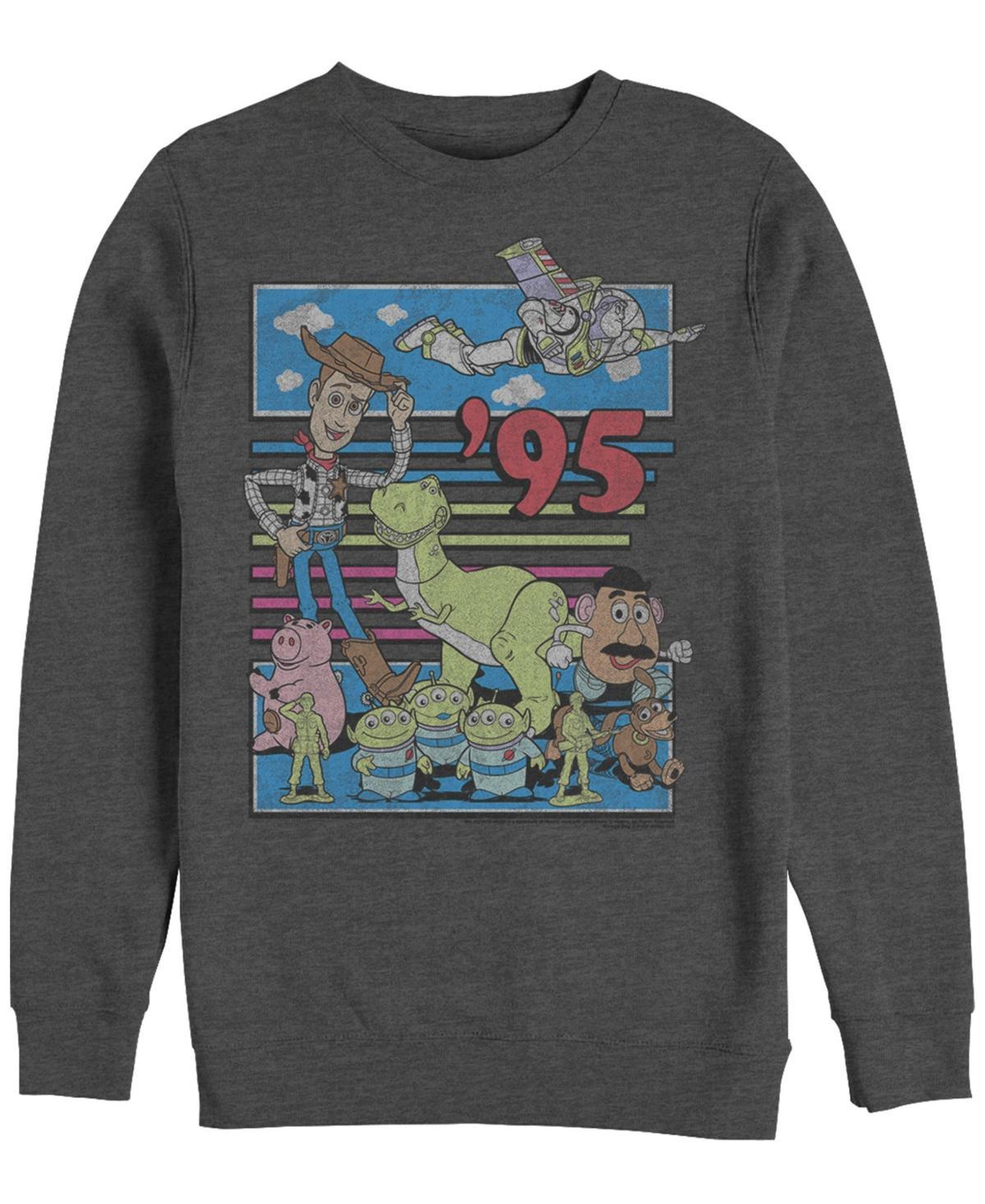 Disney / Pixar's Toy Story Men's 95 Retro Distressed Colorful Sweatshirt, Size: XXL, Black Product Image