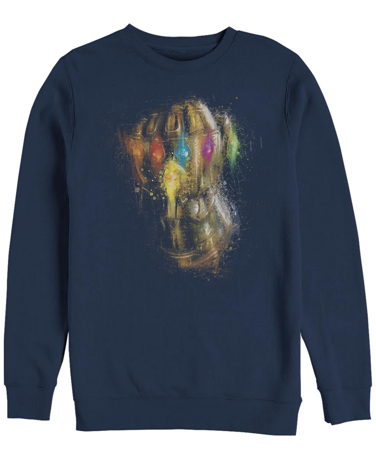 Men's Marvel Avengers Endgame Gauntlet Painting Sweatshirt, Size: XL, Grey Heather Product Image