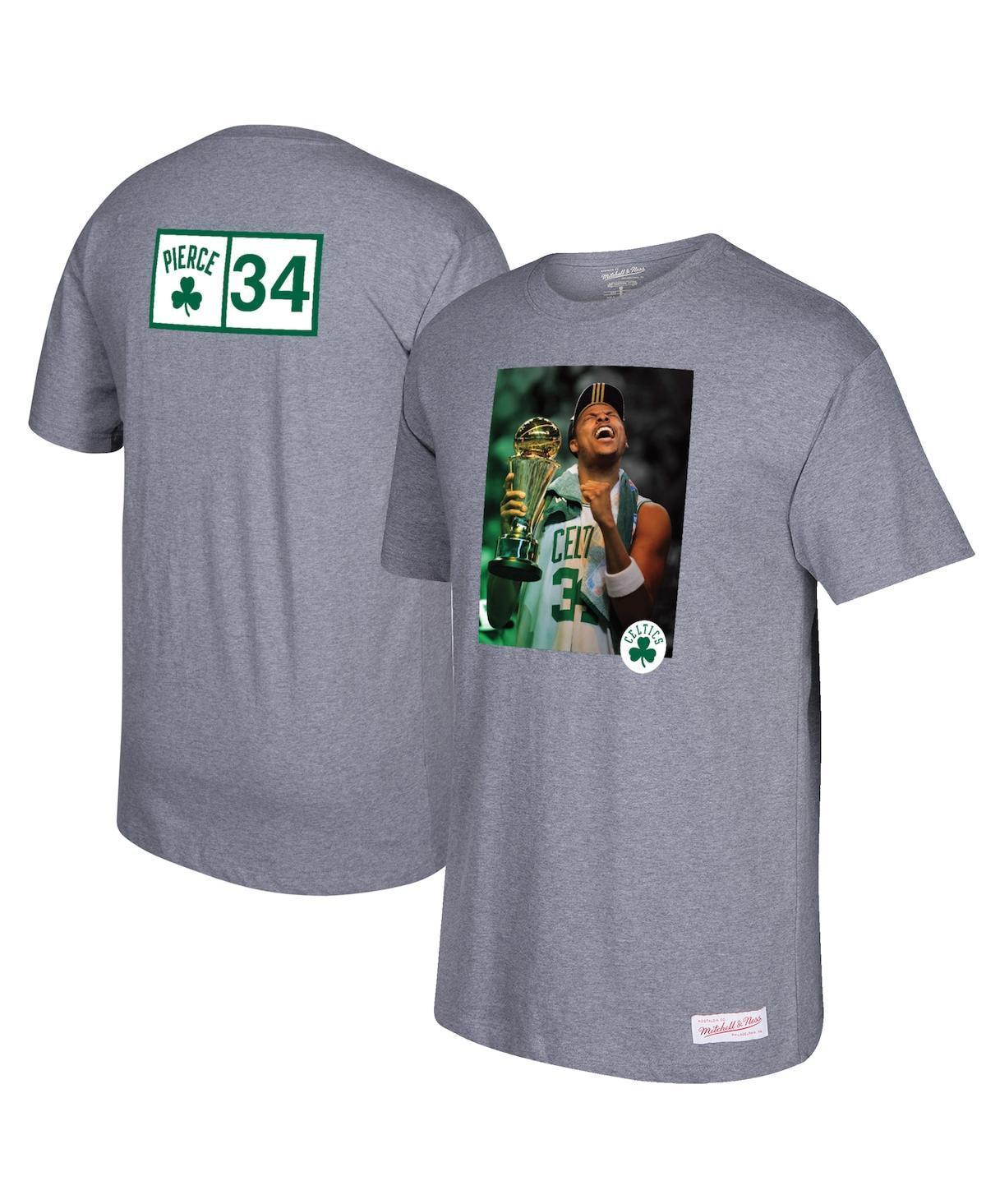 Mens Mitchell & Ness Paul Pierce Gray Boston Celtics Graphic T-Shirt Product Image