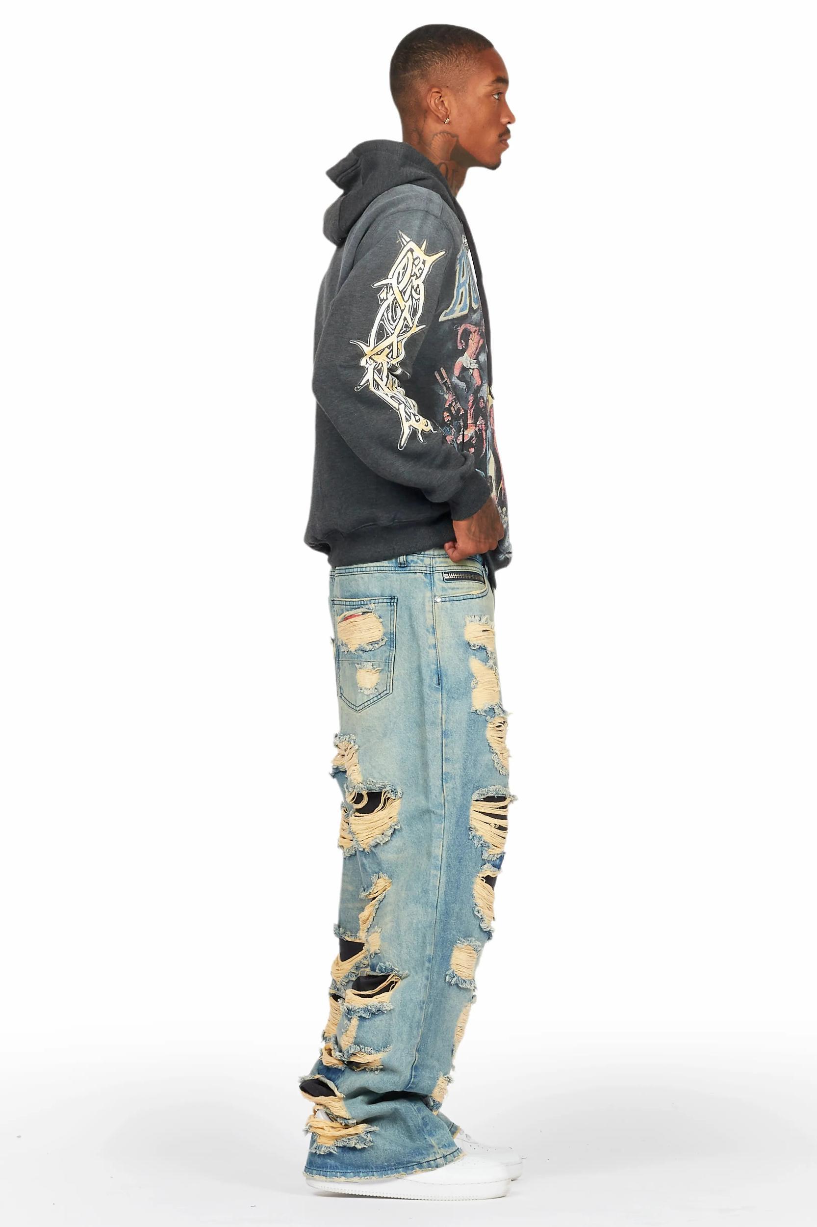 Mical Blue Baggy Fit Jean Male Product Image