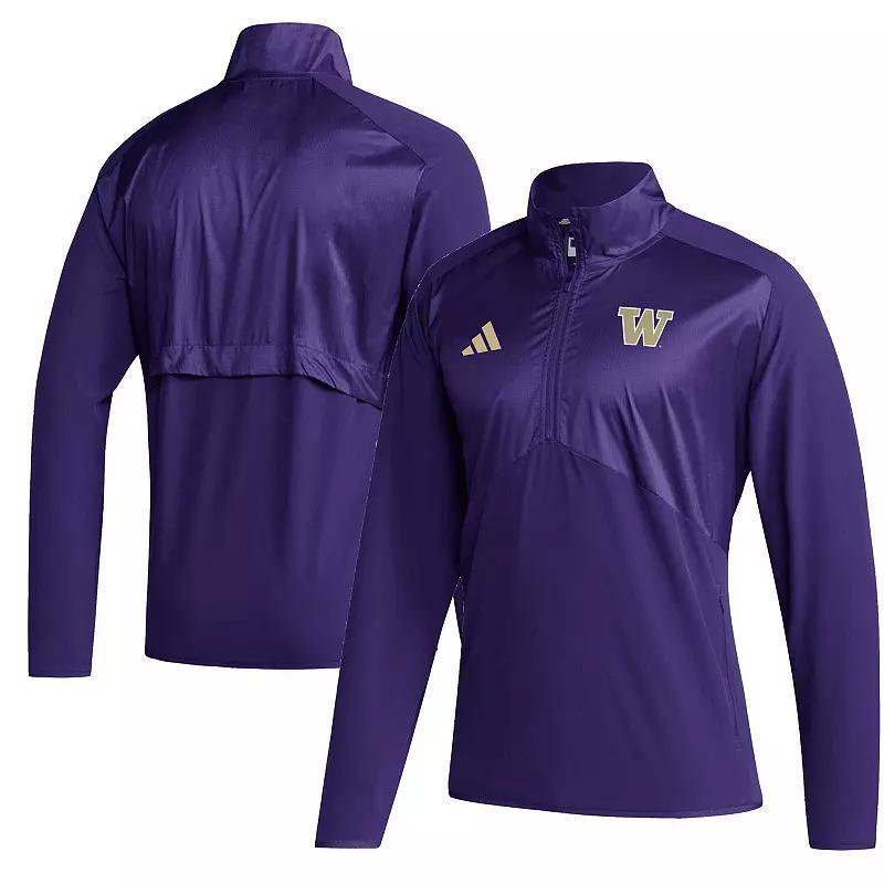 Mens adidas Navy Georgia Tech Yellow Jackets Sideline AEROREADY Raglan Sleeve Quarter-Zip Jacket Nc2 Blue Product Image