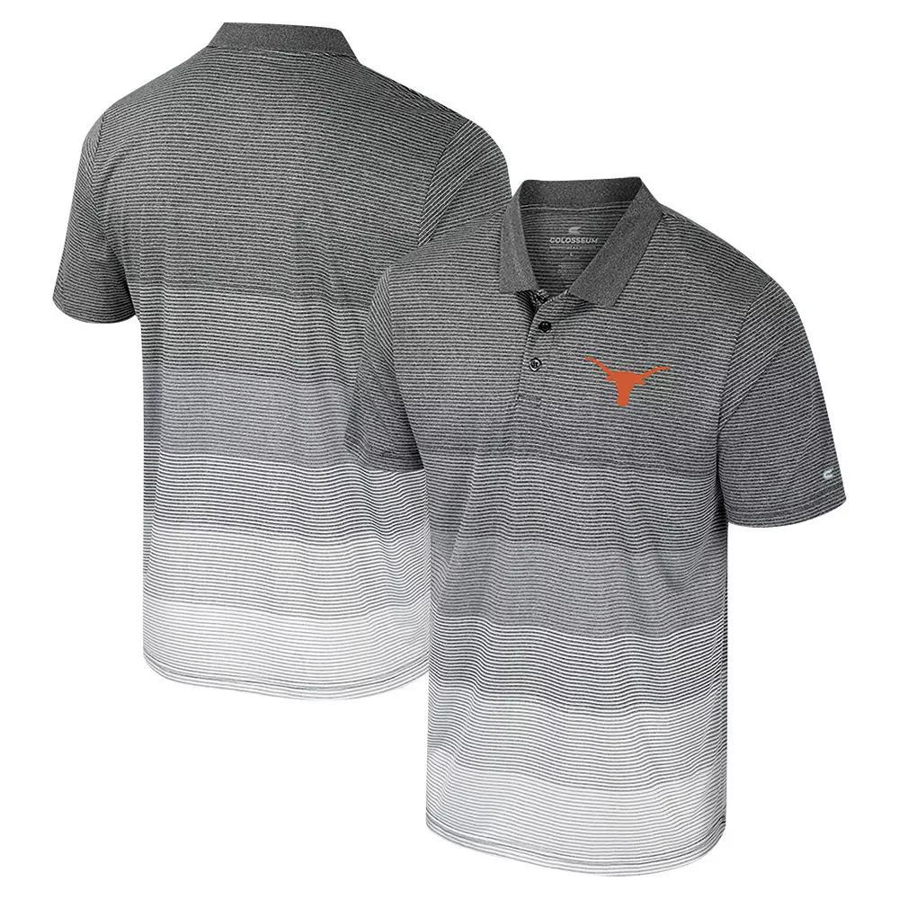 Men's Colosseum Gray Oklahoma Sooners Striped Mesh Polo, Size: Large, Grey Product Image