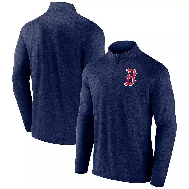 Men's Profile Navy Boston Red Sox Big & Tall Raglan Quarter-Zip Top, Size: 2XB, Blue Product Image