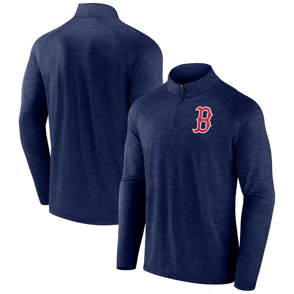 Men's Profile Navy Boston Red Sox Big & Tall Raglan Quarter-Zip Top, Size: 2XB, Blue Product Image