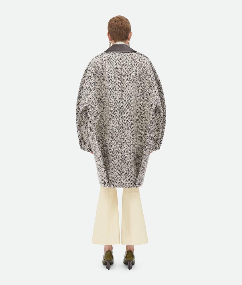 Women's Wool Boucle Chevron Coat in Charcoal/beige Product Image