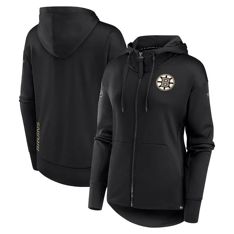 Women's Fanatics Branded  Black Pittsburgh Penguins Authentic Pro Scuba Full-Zip Hoodie, Size: Small Product Image