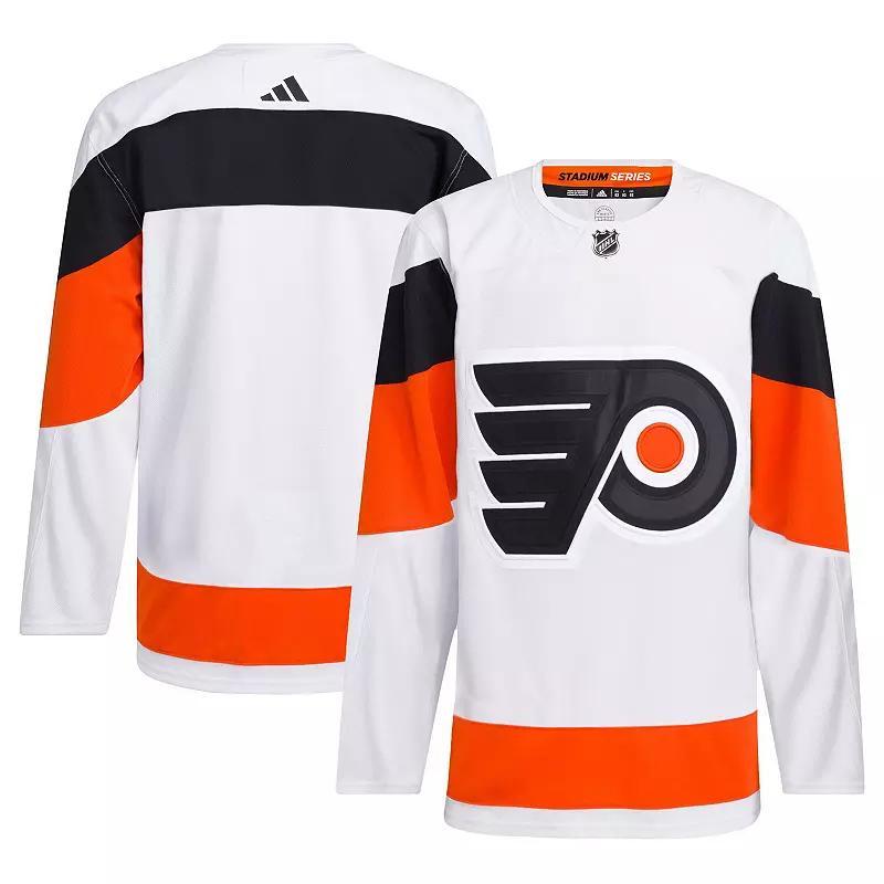 Mens adidas White Philadelphia Flyers 2024 NHL Stadium Series Primegreen Authentic Jersey Product Image