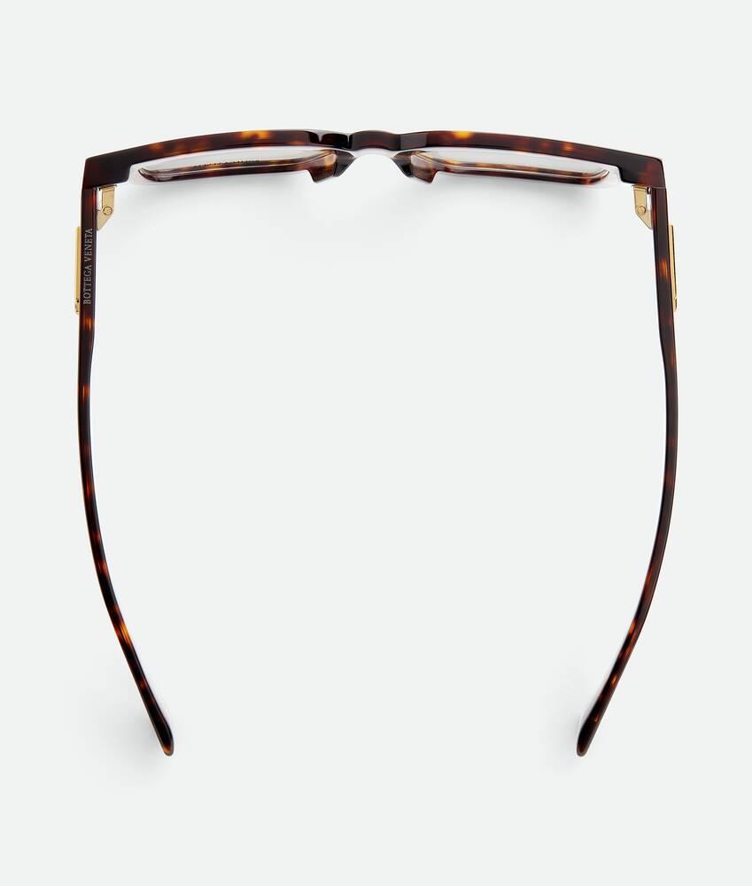 Men's Classic Recycled Acetate Square Eyeglasses in Havana/transparent Product Image
