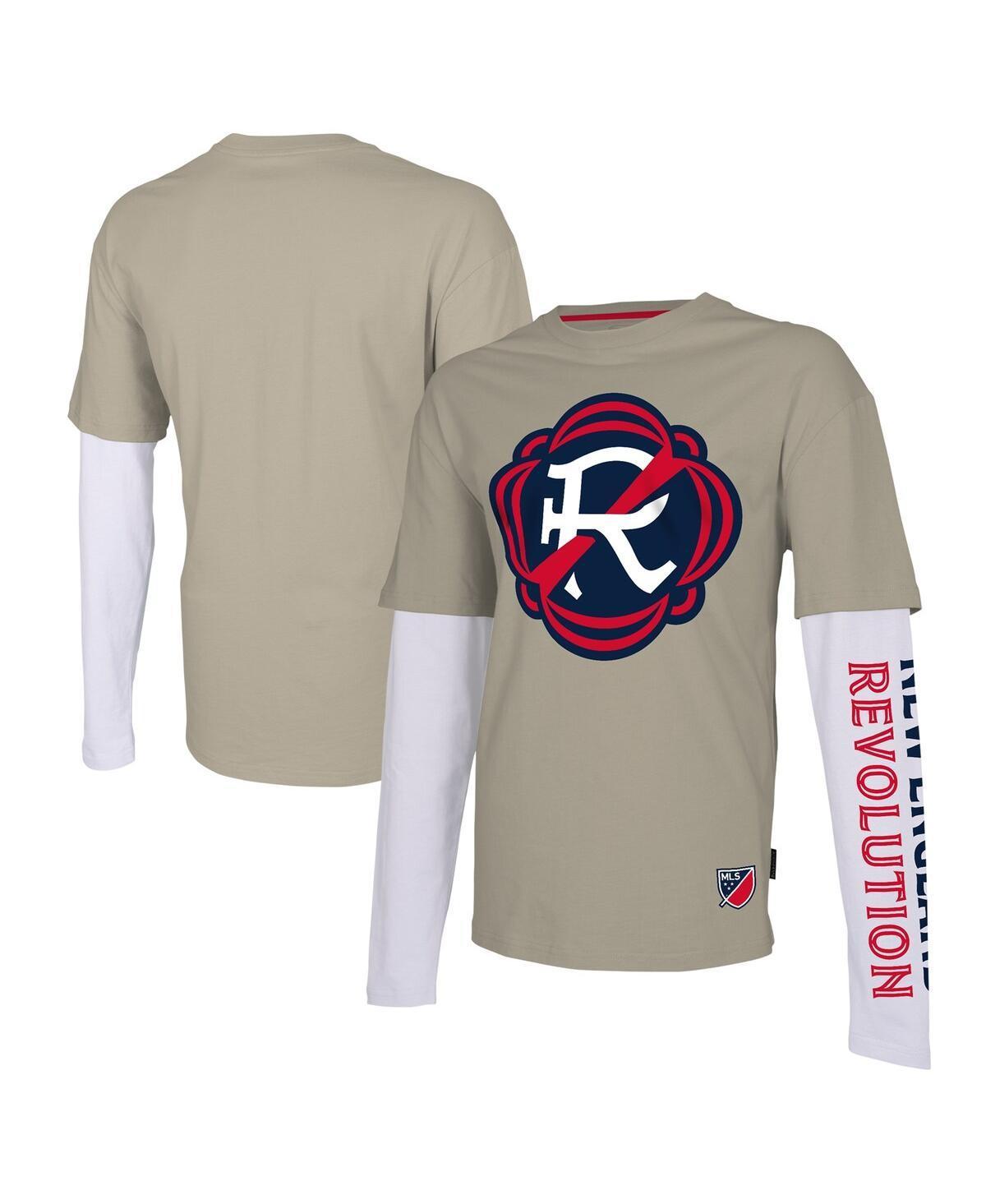 Men's Stadium Essentials Tan New England Revolution Status Long Sleeve T-Shirt, Size: 3XL, Ner Team Product Image