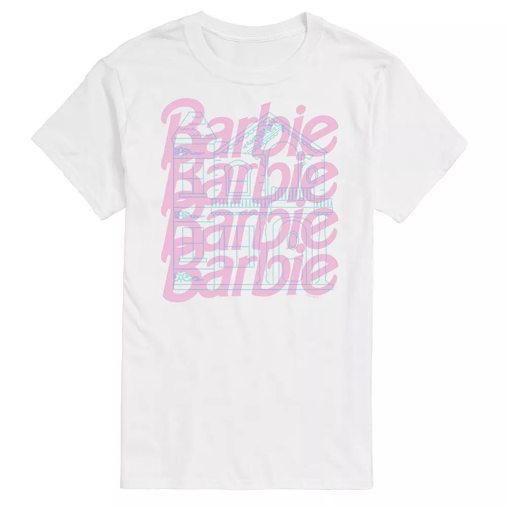 Big & Tall Barbie Logo House Stacked Graphic Tee, Mens Product Image