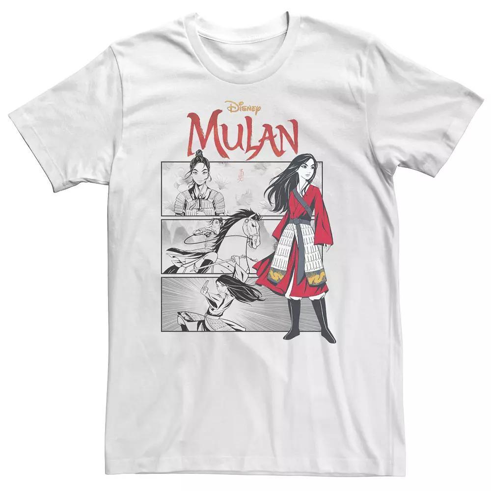 Big & Tall Disney Mulan Live Action Comic Panels Tee, Men's, Size: 5XL, White Product Image