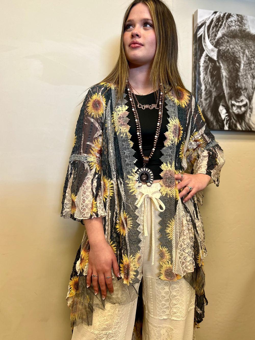 Blowing Sunflower Lace Duster* Product Image