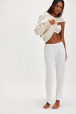 DONNI. The Pointelle Simple Crop Pants Product Image