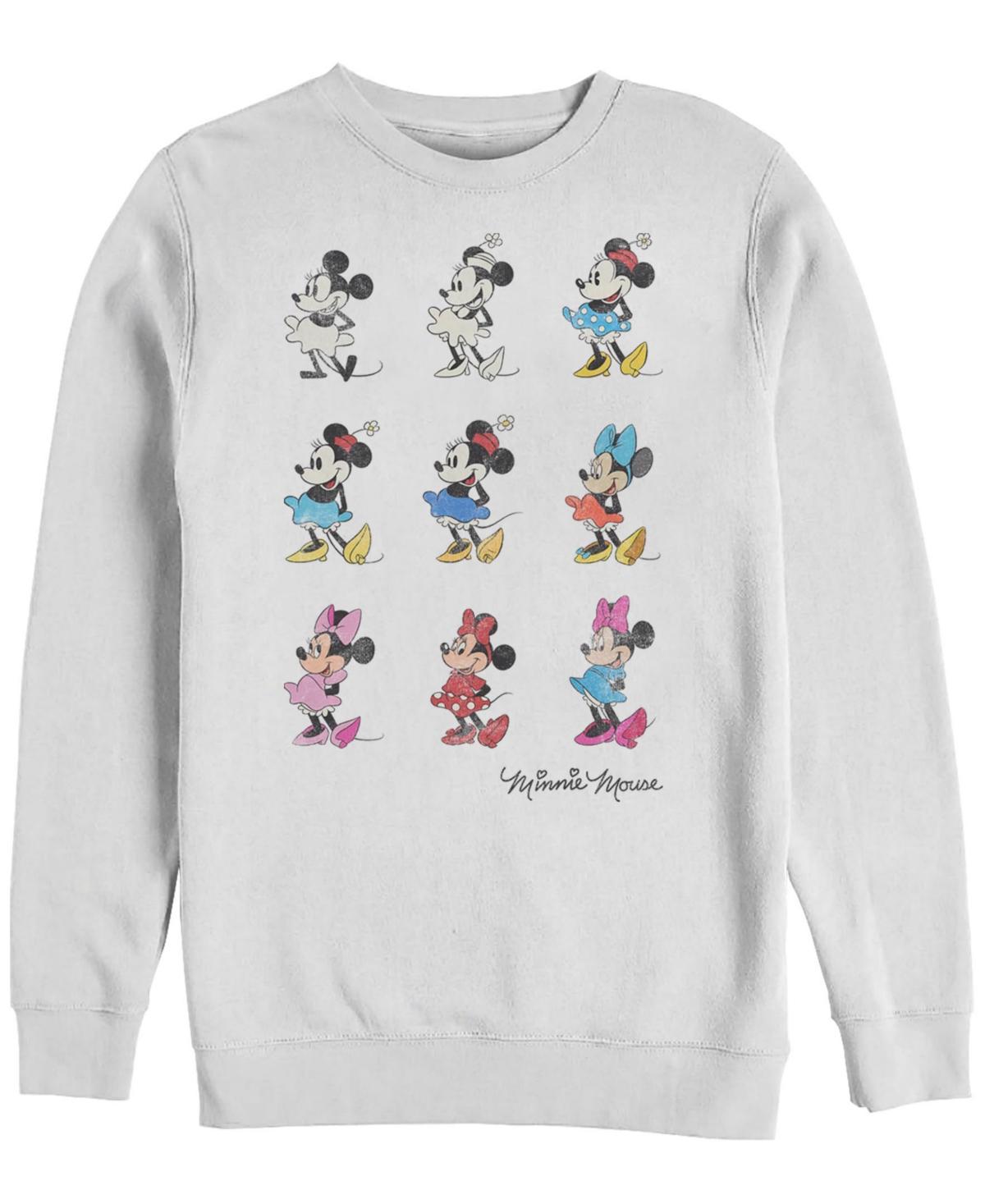 Disney's Mickey & Friends Minnie Mouse Through The Years Men's Sweatshirt, Size: Small, White Product Image
