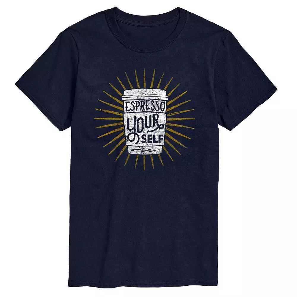 Big & Tall Espresso Yourself Graphic Tee, Mens Blue Product Image