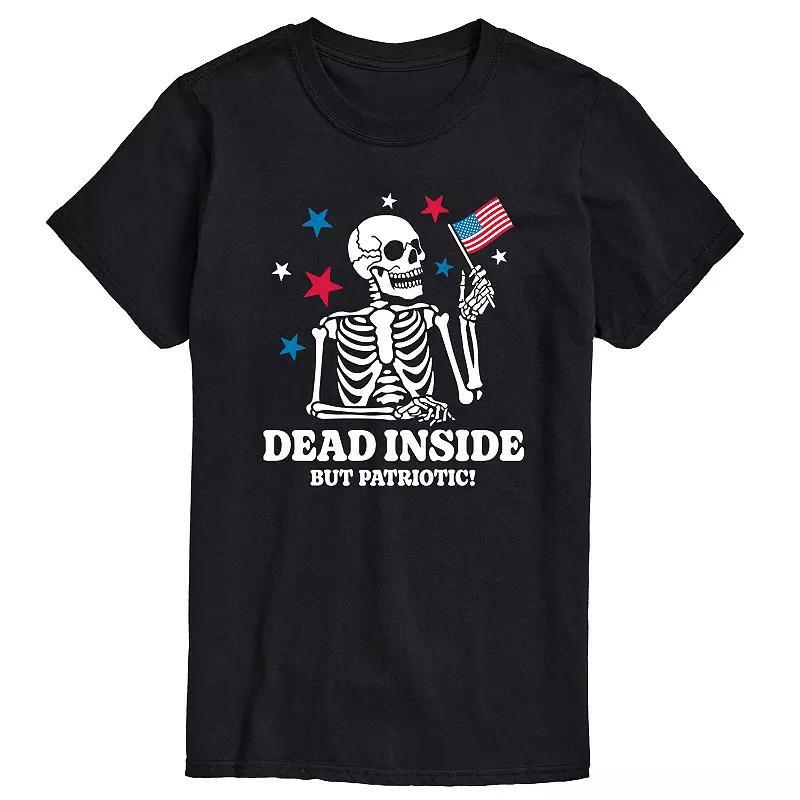 Mens Dead Inside Patriotic Graphic Tee Blue Product Image