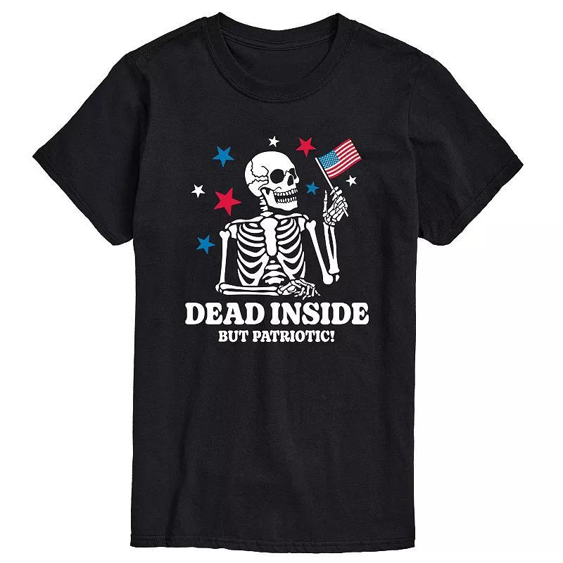 Mens Dead Inside Patriotic Graphic Tee Blue Product Image
