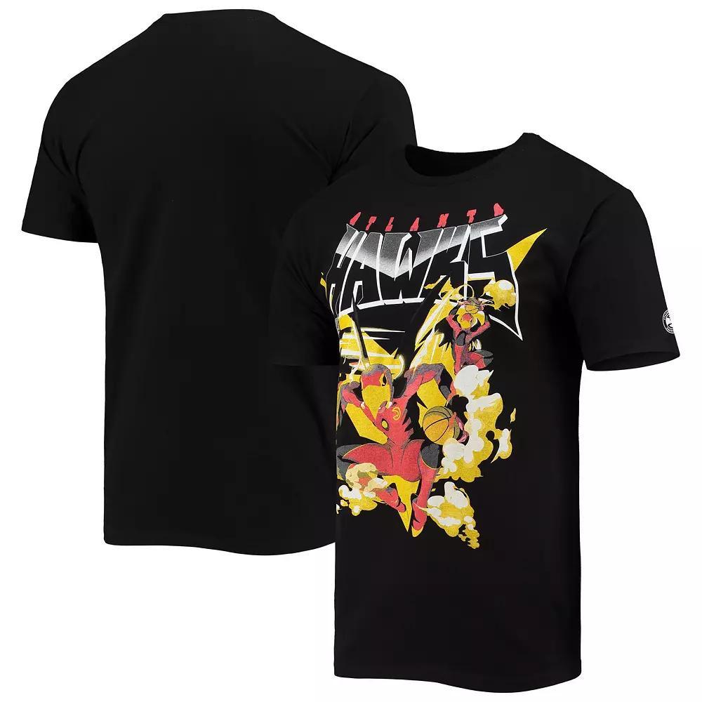 Men's NBA x McFlyy Black Atlanta Hawks Identify Artist Series T-Shirt, Size: XL Product Image