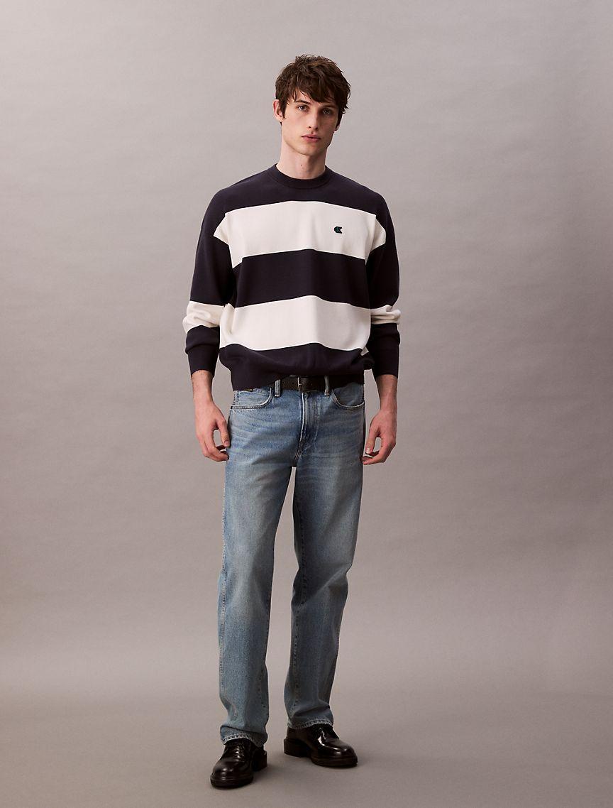 Tech Knit Stripe Relaxed Sweater Product Image