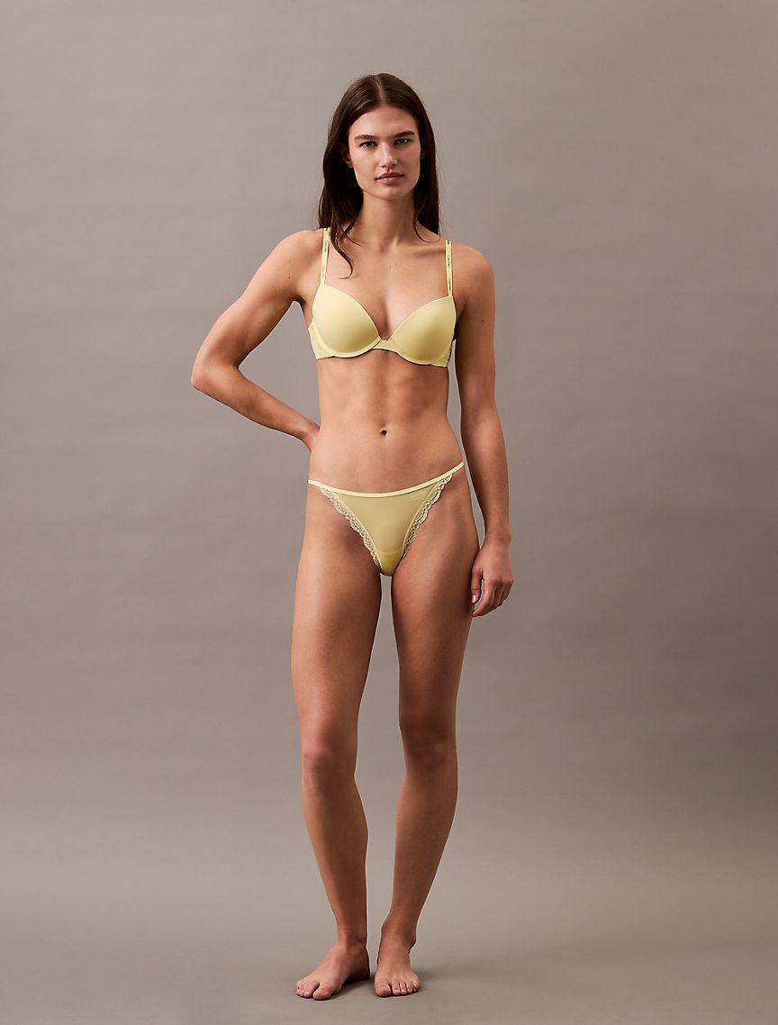 Microfiber Stretch with Lace String Bikini Product Image