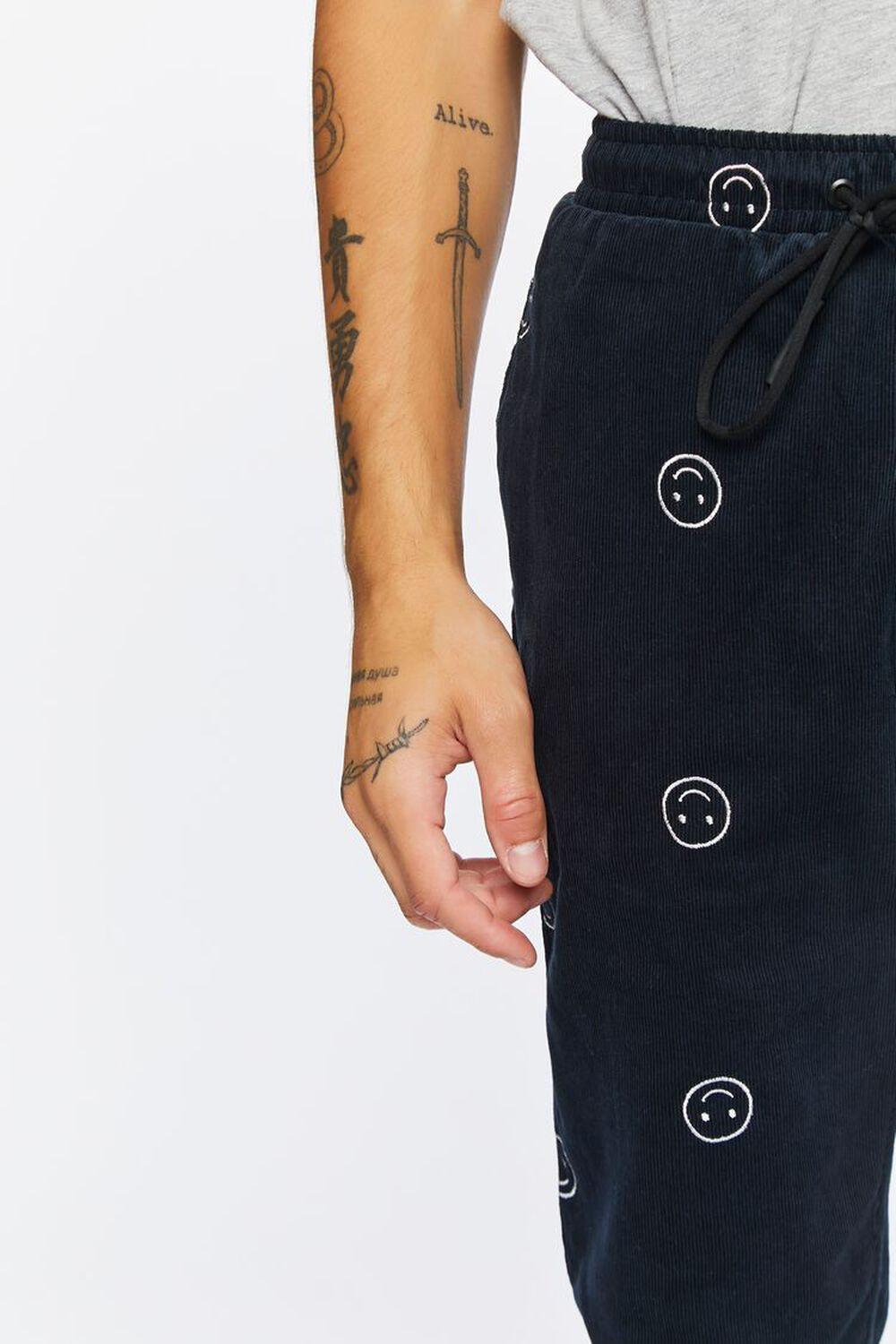 Happy Face Corduroy Drawstring Pants | Forever 21 Product Image