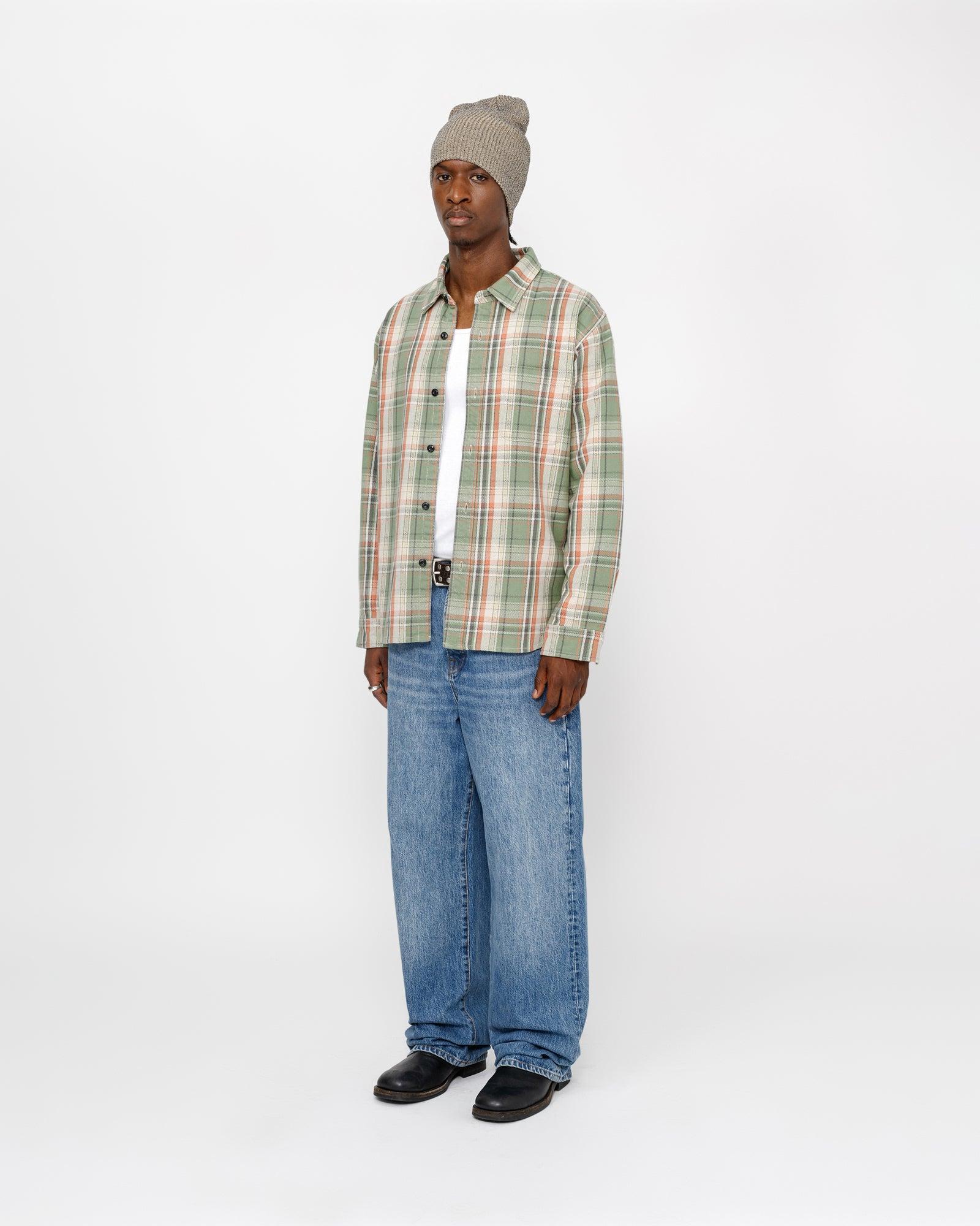 DAN WASHED COTTON PLAID SHIRT Male Product Image