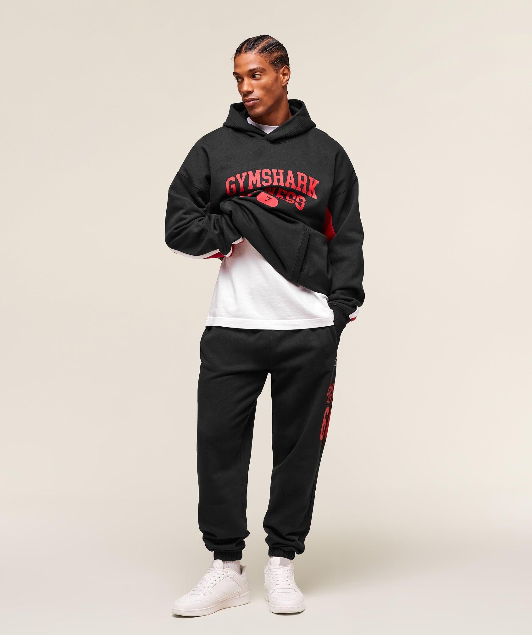 Gymshark Varsity Hoodie - Black Male Product Image