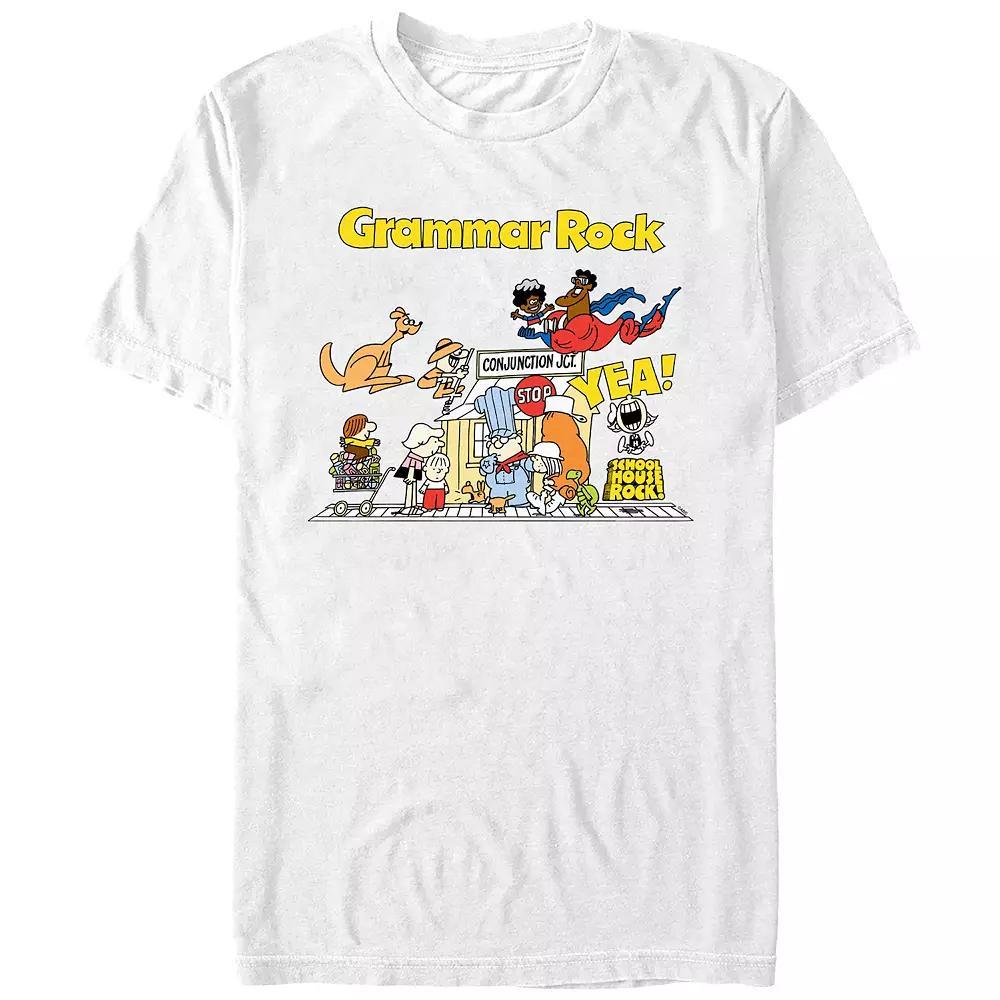 Men's Schoolhouse Rock! Grammar Rock Graphic Tee, Size: Small, White Product Image