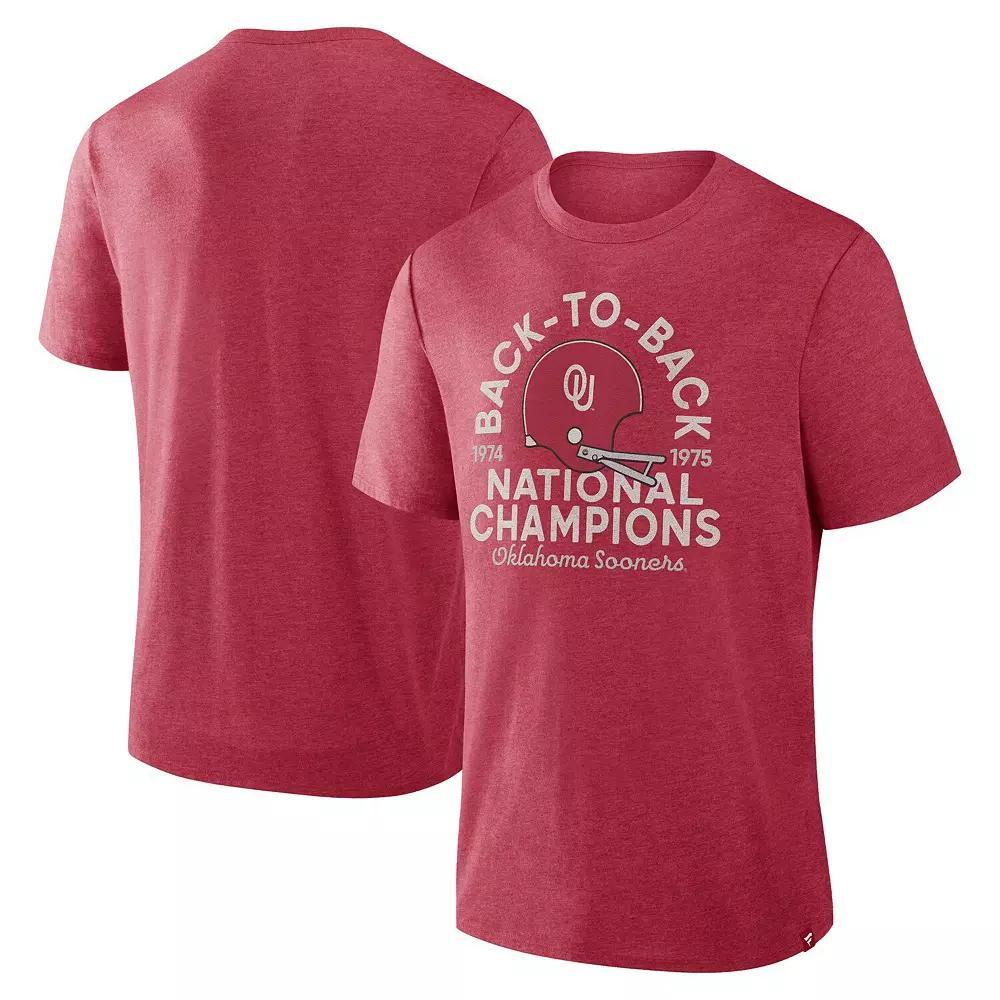 Men's Fanatics Crimson Oklahoma Sooners Dynamic Showdown Tri-Blend T-Shirt, Size: Large, Red Product Image