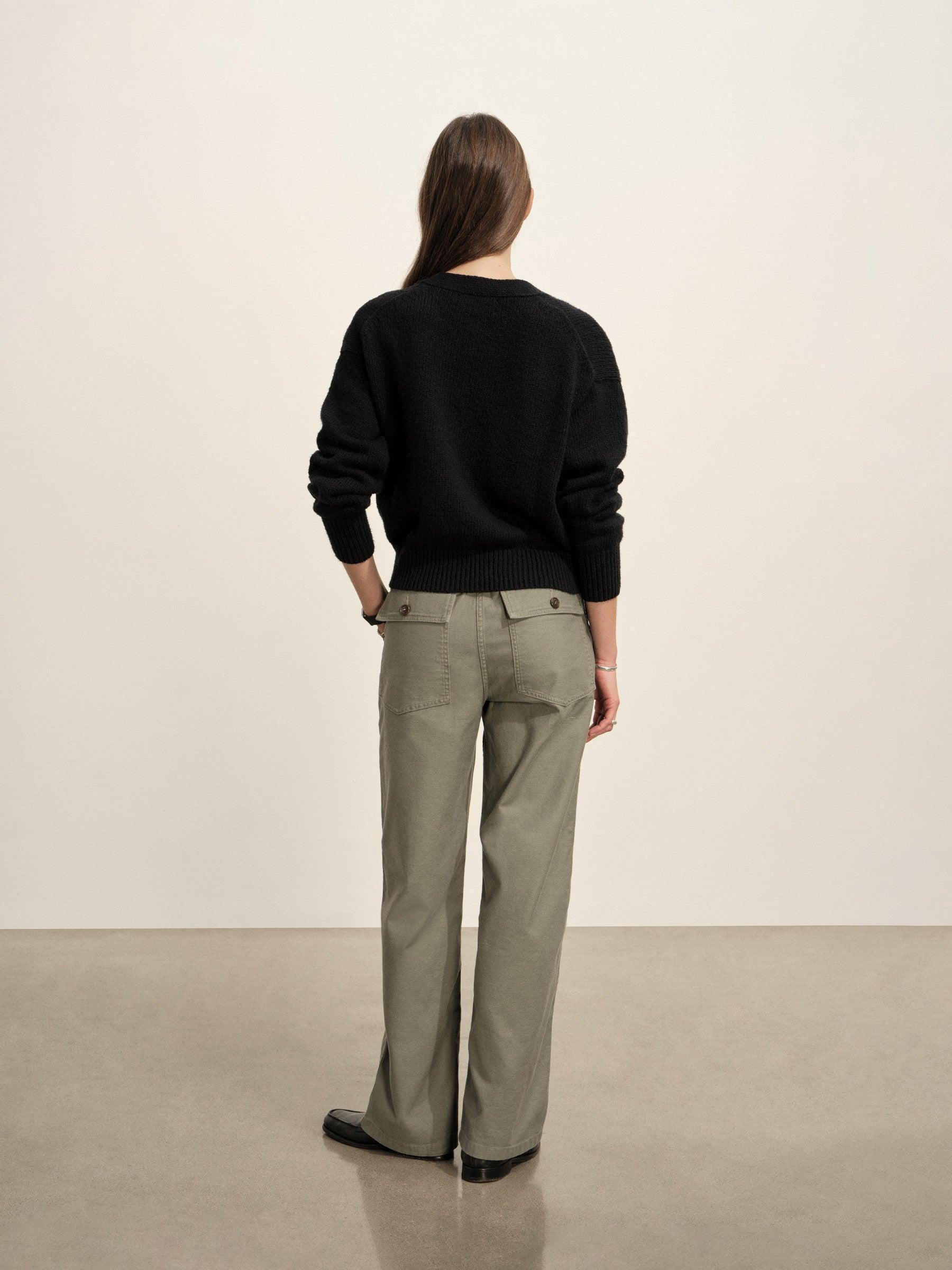 Deep Night Soft Spun Cotton Boxy Cardigan Product Image