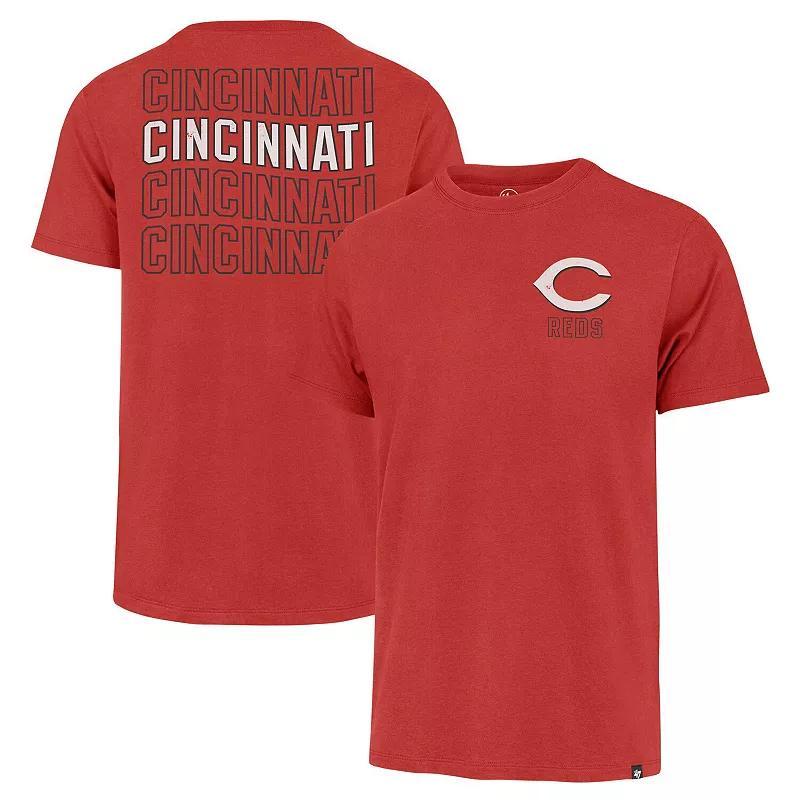 Men's '47 Red Cincinnati Reds Hang Back Franklin T-Shirt, Size: Large, Red Red Product Image