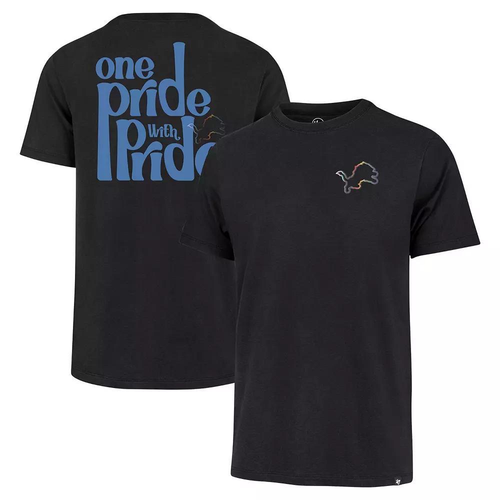Men's '47 Black Detroit Lions Pride Franklin T-Shirt, Size: XL Product Image