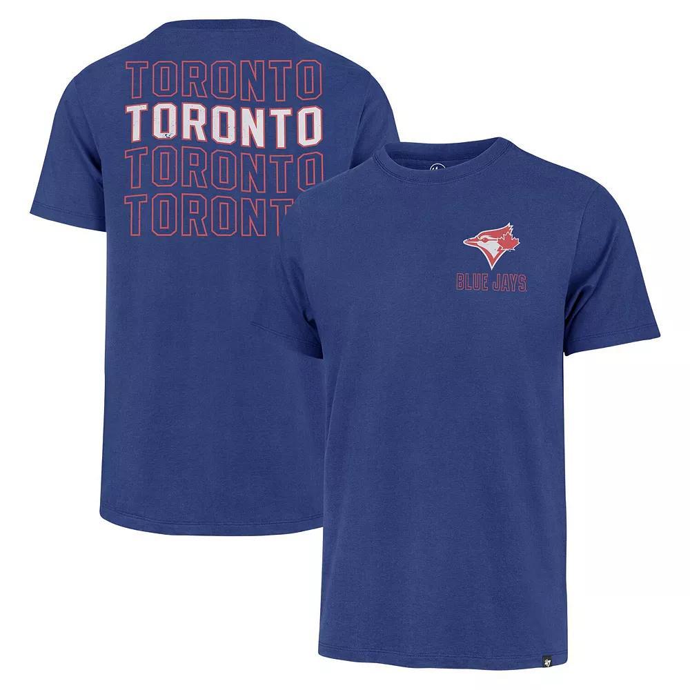 Men's '47 Royal Toronto Blue Jays Hang Back Franklin T-Shirt, Size: 3XL, Jay Blue Product Image