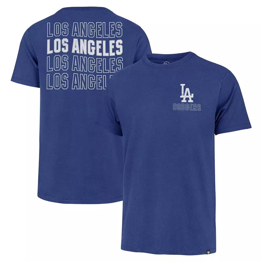 Men's '47 Royal Los Angeles Dodgers Hang Back Franklin T-Shirt, Size: Small, Blue Product Image