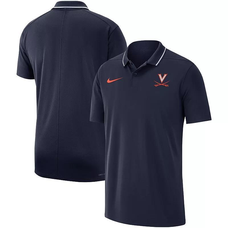 Men's Nike Navy Virginia Cavaliers 2023 Coaches Performance Polo, Size: 2XL, Blue Product Image