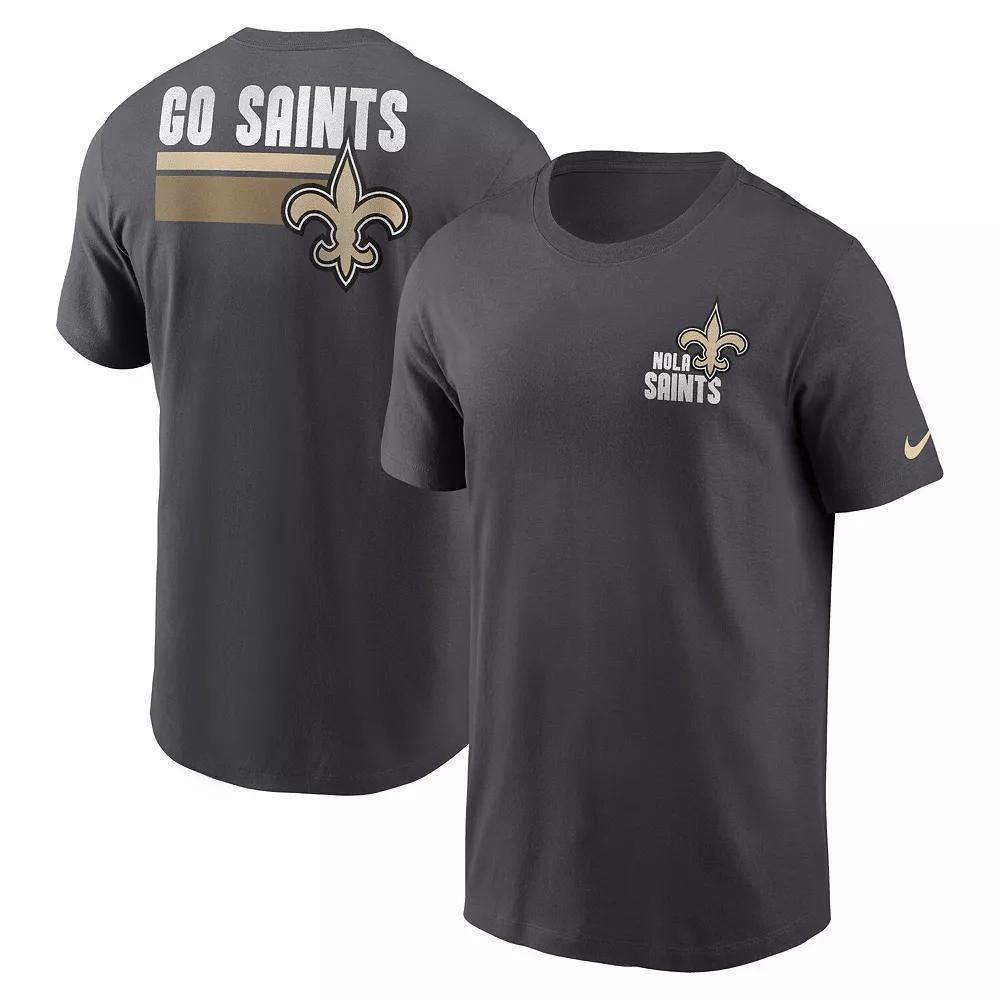 Men's Nike Anthracite New Orleans Saints Blitz Essential T-Shirt, Size: Small, Grey Product Image