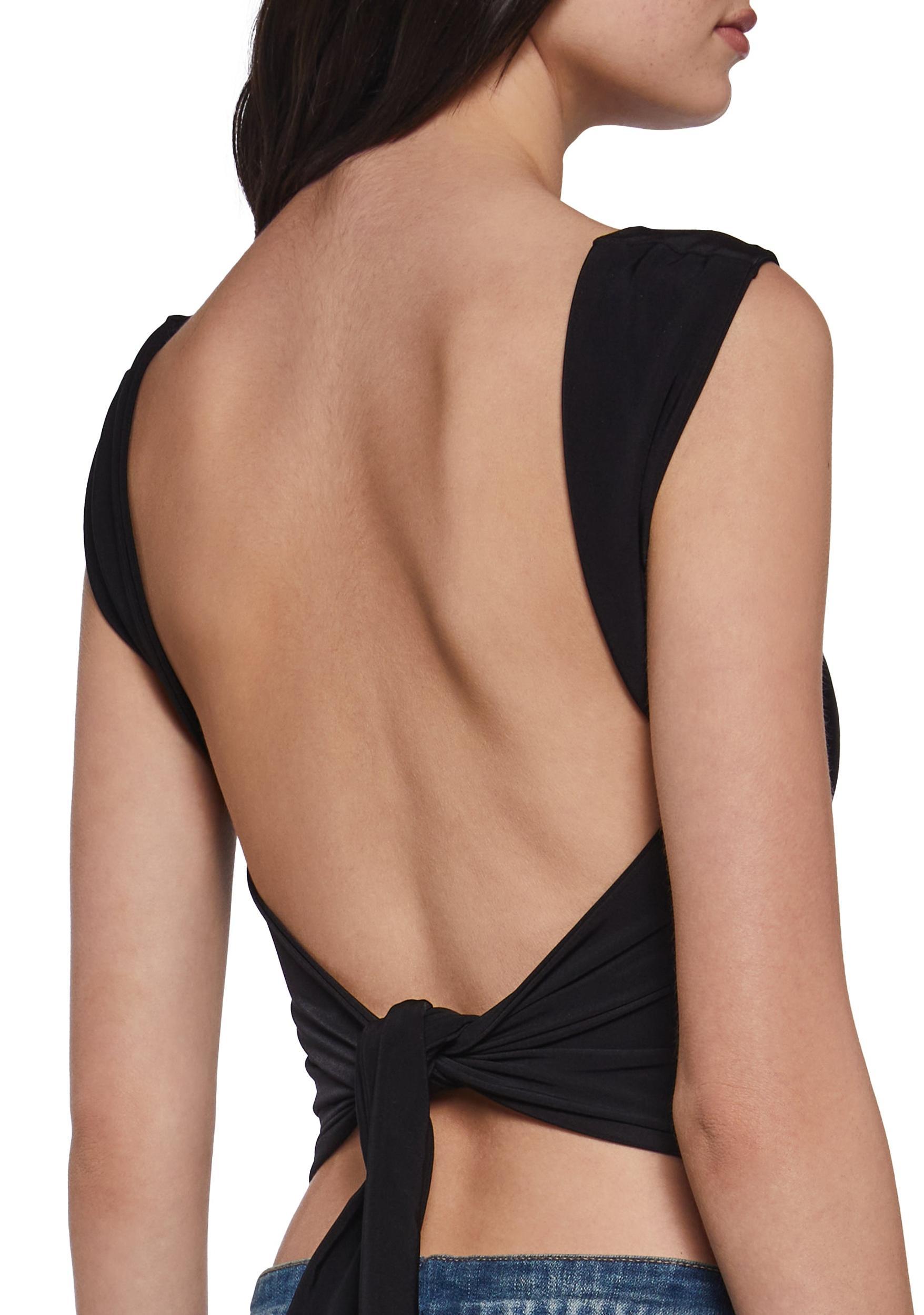 Womens Open Back Top - Black Product Image