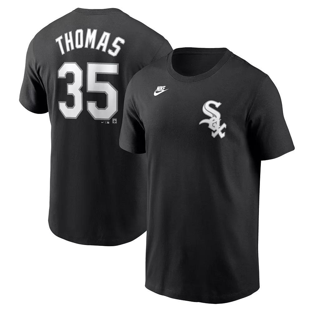 Men's Nike Frank Thomas Black Chicago White Sox Cooperstown Collection Fuse Name & Number T-Shirt, Size: 2XL Product Image