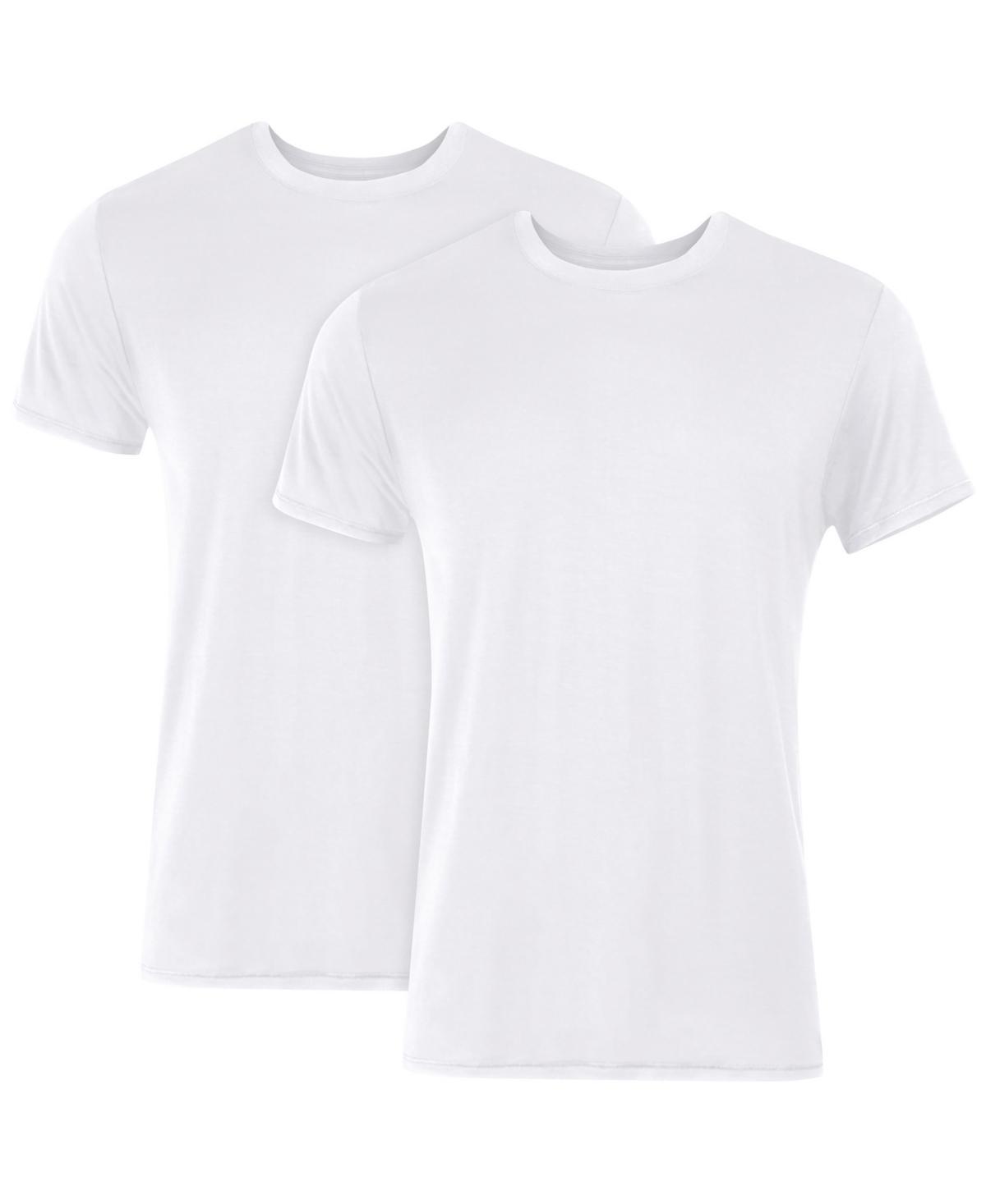 Hanes Originals Ultimate Mens SuperSoft Crewneck Undershirt, White, 2-Pack S Product Image