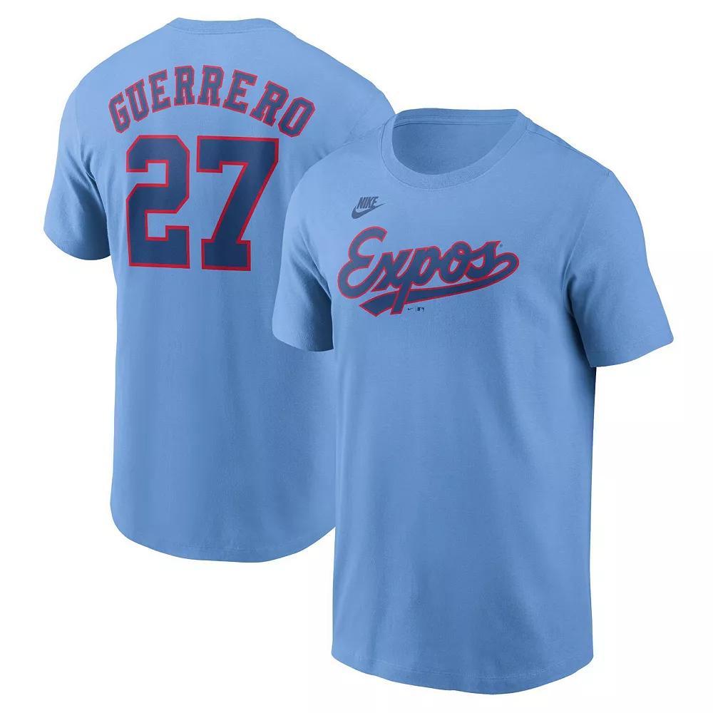 Men's Nike Vladimir Guerrero Powder Blue Montreal Expos Cooperstown Collection Fuse Name & Number T-Shirt, Size: Medium, Mlb Light Product Image